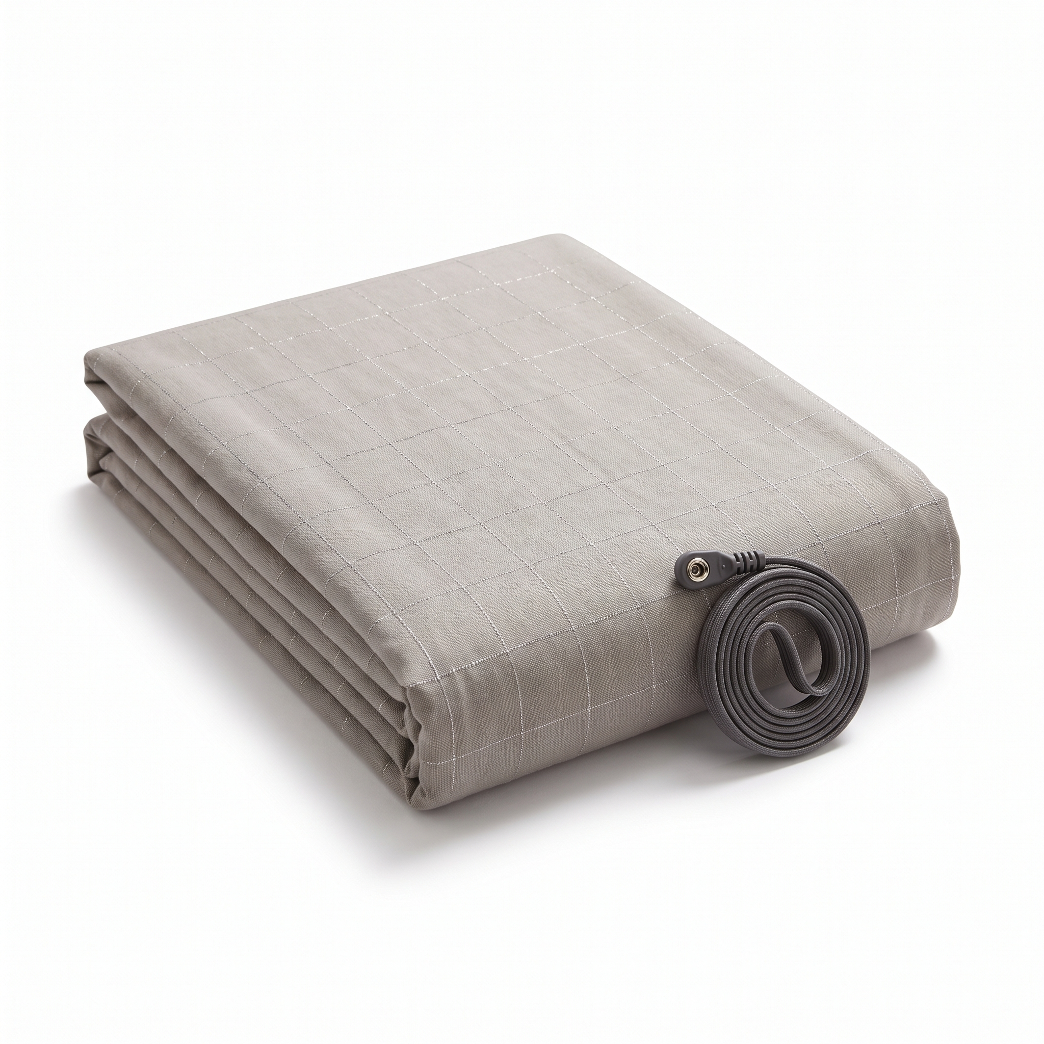 Ardora grounding sheet folded with snap connector cord on white background