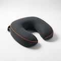 Ardora Road Rest neck pillow, charcoal with orange stitch